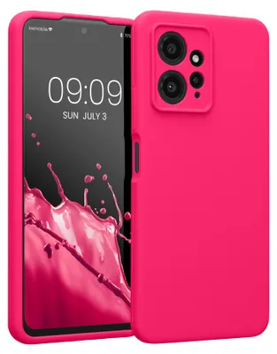 Produktbild von kwmobile Hülle kompatibel mit Xiaomi Redmi Note 12 (4G) - Hülle Silikon gummiert - Handyhülle - Handy Case in Neon Pink