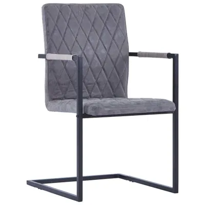 Immagine prodotto di vidaXL Sedia a sbalzo 2 pz. Similcuoio grigio scuro