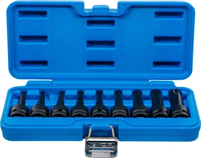 Immagine prodotto di Set di bussole BGS Kraft con attacco quadro 12,5 mm (1/2") con profilo a T (per Torx) T20 - T70 9 pezzi - 5480