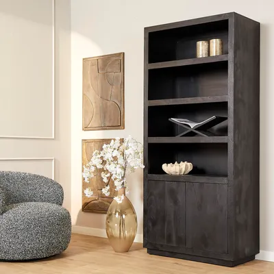 Produktbild von Starfurn - Bücherregal Brüssel Schwarz - 90 cm