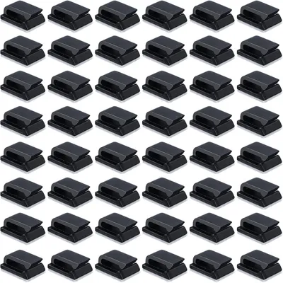 Productafbeelding van Kabelclips zelfklevend - Zwart - 50 stuks - 13 x 10 mm