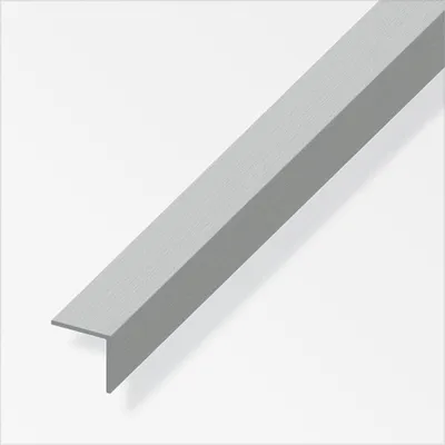 Produktbild von alfer Winkel 1 m, 10 x 10 mm Aluminium eloxiert gebürstet Edelstahloptik