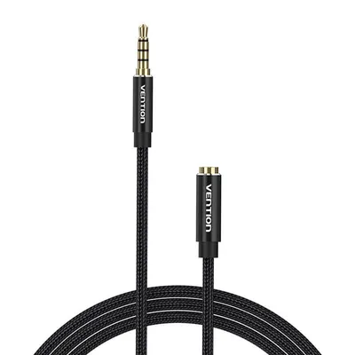 Zdjęcie produktu dla Vention BHCBI, 3.5mm TRRS, Męska, 3.5mm TRRS, Żeńska, 3 m, Czarny