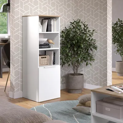 Zdjęcie produktu dla Szafka uniwersalna Vicco Wido Biały/Sonoma 40.2 x 120 cm z drzwiami, Model 57438