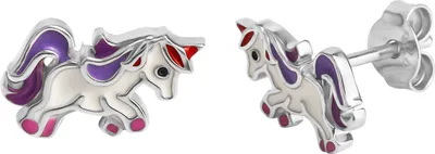 Produktbild von Kinder Ohrstecker 925 Sterling Silber Einhorn