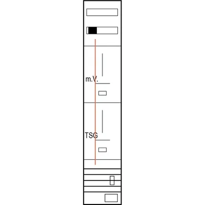 Produktbild von ABN Zählerfeld 3Pkt 1Z 1T 5polig 250x1350mm