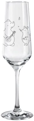 Produktbild von Mr. & Mrs. Panda Champagnerglas Big Band - Transparent - Geschenk, Lustige Sprüche, Delfin, Pinguin, Elefant, Hund, Sektglas, Glas, Sektkelch, mit Gravur, Musik, Maus
