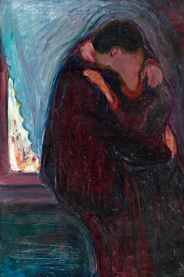 Obrázek produktu pro Edvard Munch - obraz k vytištění - Polibek, 1897 (180 x 120 cm)