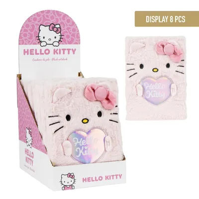 Produktbild von Hello Kitty Plüsch Notizbuch Kinder Schrein Display 8 Stück Rosa Tagebuch