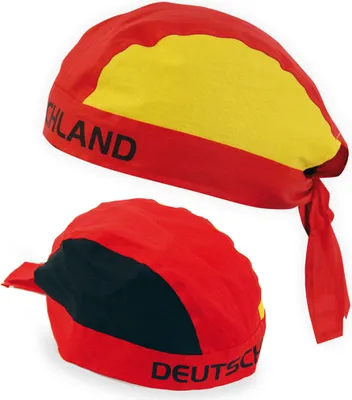 Produktbild von Deutschland Bandana Mütze Kopftuch WM EM Fußball Schwarz Rot Gold Party