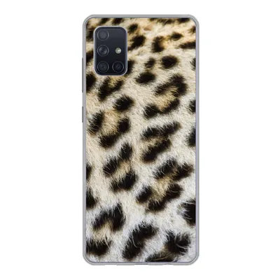 Produktbild von MuchoWow® Handyhülle Schutzhülle Hülle für Samsung Galaxy A71 Nahaufnahme Mantel Leopard Silikon Softcase Handy Hülle - Kartenbesitzer