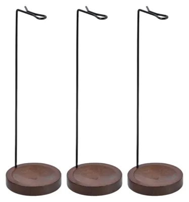 3er-Set Räucherstäbchenhalter aus Holz und Metall, umgekehrt