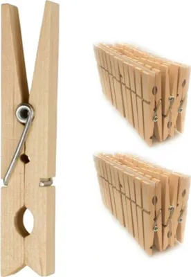 Produktbild von Wäscheklammern Holz 48er Set 7 cm