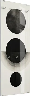 Produktbild von DEQORI Kleiderhaken aus Glas 50x125 cm 'Mondarchitektur' Wand Garderobe Paneel Haken