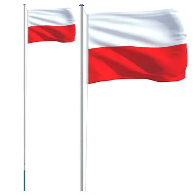 Produktbild von vidaXL Flagge Polens mit Mast 6,08 m Aluminium