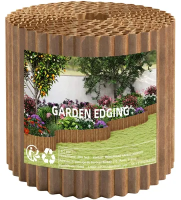 Metall-Gartenrand gewellt, 30,5 x 10,6 m, Echtrost