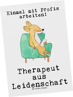 Produktbild von Mr. & Mrs. Panda Postkarte Therapeut Leidenschaft - Weiß - Geschenk, Grußkarte, bildkarte, Postkarten, Ansichtskarte, Ansichtskarten