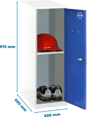 Produktbild von Simonrack Spind SIMONLOCKER DISM weiß, blau 8425437119354, 1 Schließfach 40,0 x 50,0 x 91,5 cm