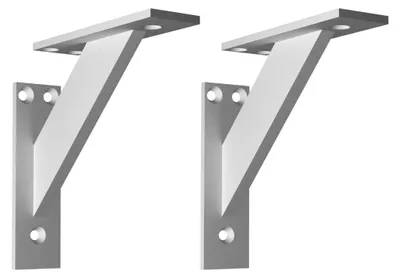 Image de Omgoods - Support mural décoratif pour étagères, en aluminium, lot de 2