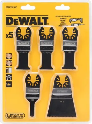 Immagine prodotto di DeWalt DT20732-QZ - Set di seghe multiutensile a 5 lame