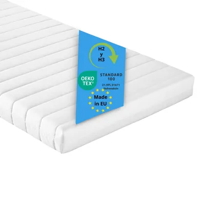 Imagen del producto de Cubierta ergonómica de espuma fría de 7 zonas, 90 x 200 cm, 10 cm, H2 y H3, para todo tipo de colchones, Bodyprotect