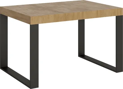 Produktbild von Ausziehbarer Tisch 90x130/390 cm Gestell Tecno Premium Eiche Natur Anthrazit