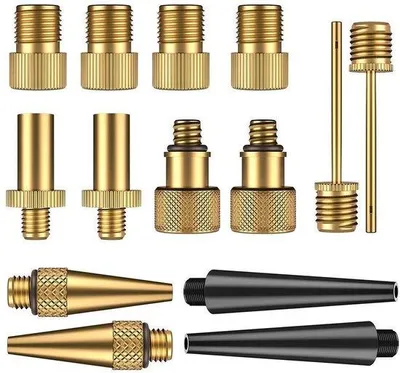 Produktbild von 14 Stück Fahrradschlauchadapter - Fahrradschlauch - Autoventil - französische Fahrradschlauchadapter AV, DV, SV, inklusive Abdichtring für Fahrradschlauchpumpe