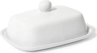 Zdjęcie produktu dla Maselniczka Theo&Cleo ceramiczna porcelanowa biała 250g