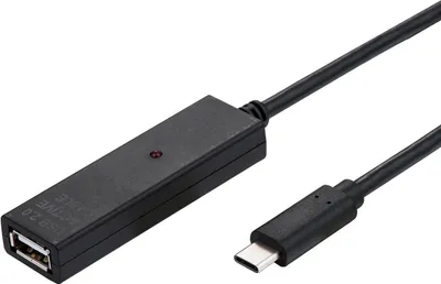 Produktbild von VALUE USB 2.0 Verlängerung, aktiv, mit Repeater, A-C, schwarz, 10 m