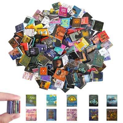 Immagine prodotto di 200 miniature libri per case delle bambole, oggetti in miniatura scala 1:12