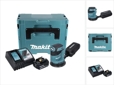 Immagine prodotto di Makita DBO 180 RT1J Levigatrice orbitale a batteria 18V + 1x Batteria 5,0Ah + Caricabatterie + Valigetta