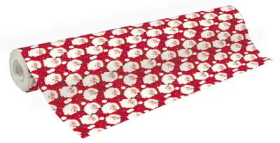 Produktbild von Clairefontaine Geschenkpapier Alliance 60g, 50x0,70m, Weihnachtsmann Rot 211957C