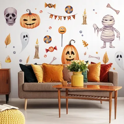 Zdjęcie produktu dla Naklejki na ścianę dla dzieci Halloween 75x150cm
