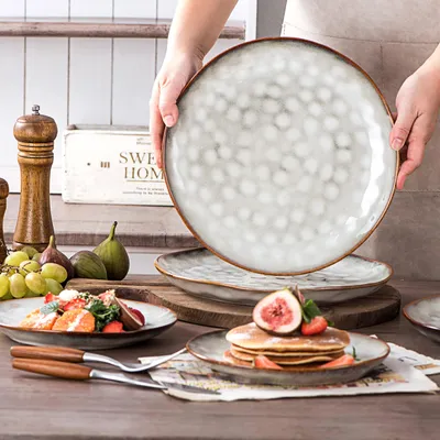 Imagen del producto de Juego de platos para tartas, porcelana, 4 piezas, 21 cm, para la cocina