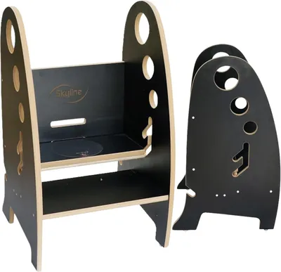 Produktbild von Skyline 3in1 wachsender Tritthocker Kleinkind Turm Helfer, Holz Kleinkind Stehhocker für Badezimmer oder Küche, Anti-Rutsch-Füße, Tragfähigkeit 100kg