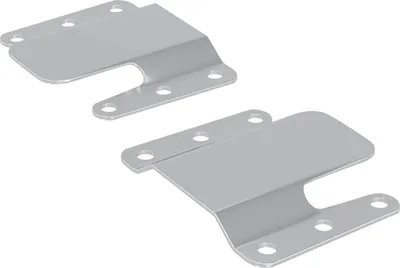 Zdjęcie produktu dla vidaXL Uchwyt do montażu podtynkowego 2 szt. Srebrny 75 x 66 x 1,4 mm Stal
