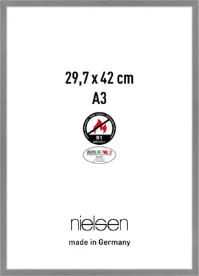 Produktbild von nielsen Aluminium Bilderrahmen C2-B1, 29,7x42 cm (A3), Struktur Grau Matt