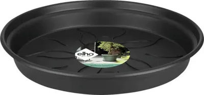 Produktbild von Blumentopf Untersetzer elho Green Basics Kunststoff Ø 41 H 5,5 cm schwarz