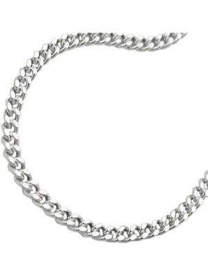 Produktbild von Kette 3mm Flachpanzerkette diamantiert Silber 925 19cm silber 3mm