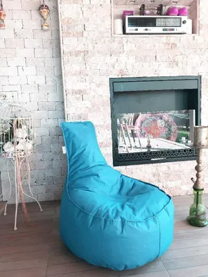 Image de Hanah Home, Aktif - Turquoise, pouf, turquoise, 60 x 30 x 70 cm