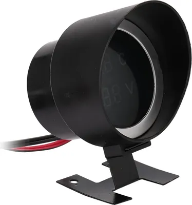 Produktbild von Rundes LED-Digital-Wassertemperaturmessgerät für Autos und LKWs, 2-in-1-Temperatur- und Spannungsmessgerät für 12-V-24-V-Fahrzeuge und LKWs