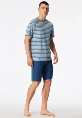Produktbild von Schiesser Herren Schlafanzug kurz Gr. 54 pacific blue