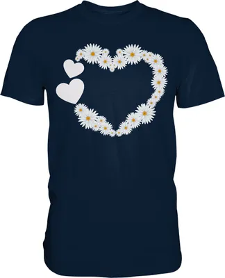 Produktbild von Gärtner Gänseblümchen Herz Shirt Garten Motiv – Navy / XL