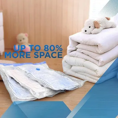 Produktbild von Famanu Vakuumtaschen zur Platzersparnis - Jumbo Größe für Kleidung und n