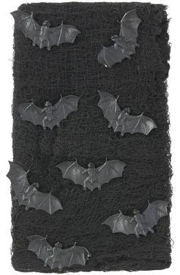 Obrázok produktu pre Smiffys – netopier – látka „Creepy“ Set – látka SM2163 (jednotná veľkosť) (čierna)