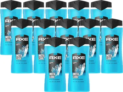 Zdjęcie produktu dla AXE 3w1 Żel pod prysznic i szampon Ice Chill XL 12x 400ml Żel pod prysznic dla mężczyzn Żel pod prysznic dla mężczyzn Szampon