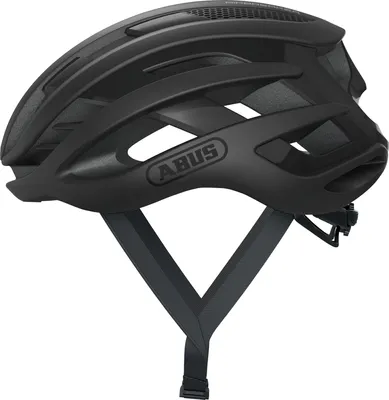 Produktbild von ABUS Rennradhelm AirBreaker - High-End Fahrradhelm für den professionellen Radsport - für Jugendliche und Erwachsene - Helm für Damen und Herren - Schwarz Matt, Größe L (59-61 cm)