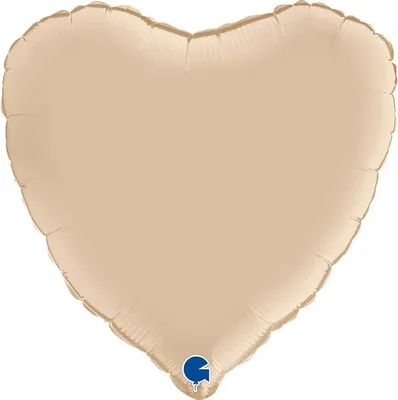 Zdjęcie produktu dla Balon Foliowy - Satynowe kremowe serce 46 cm, Grabo
