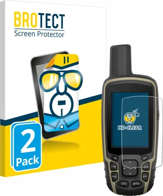 Produktbild von 2x Für Garmin GPSMAP 65s Schutzfolie BROTECT Displayschutz Display Schutz Folie Klar Transparent