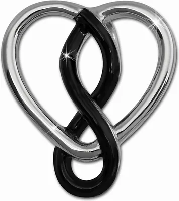 Image de SilberDream Bijoux Femme Pendentif Cœur 925 argent sterling noirci SDH452S